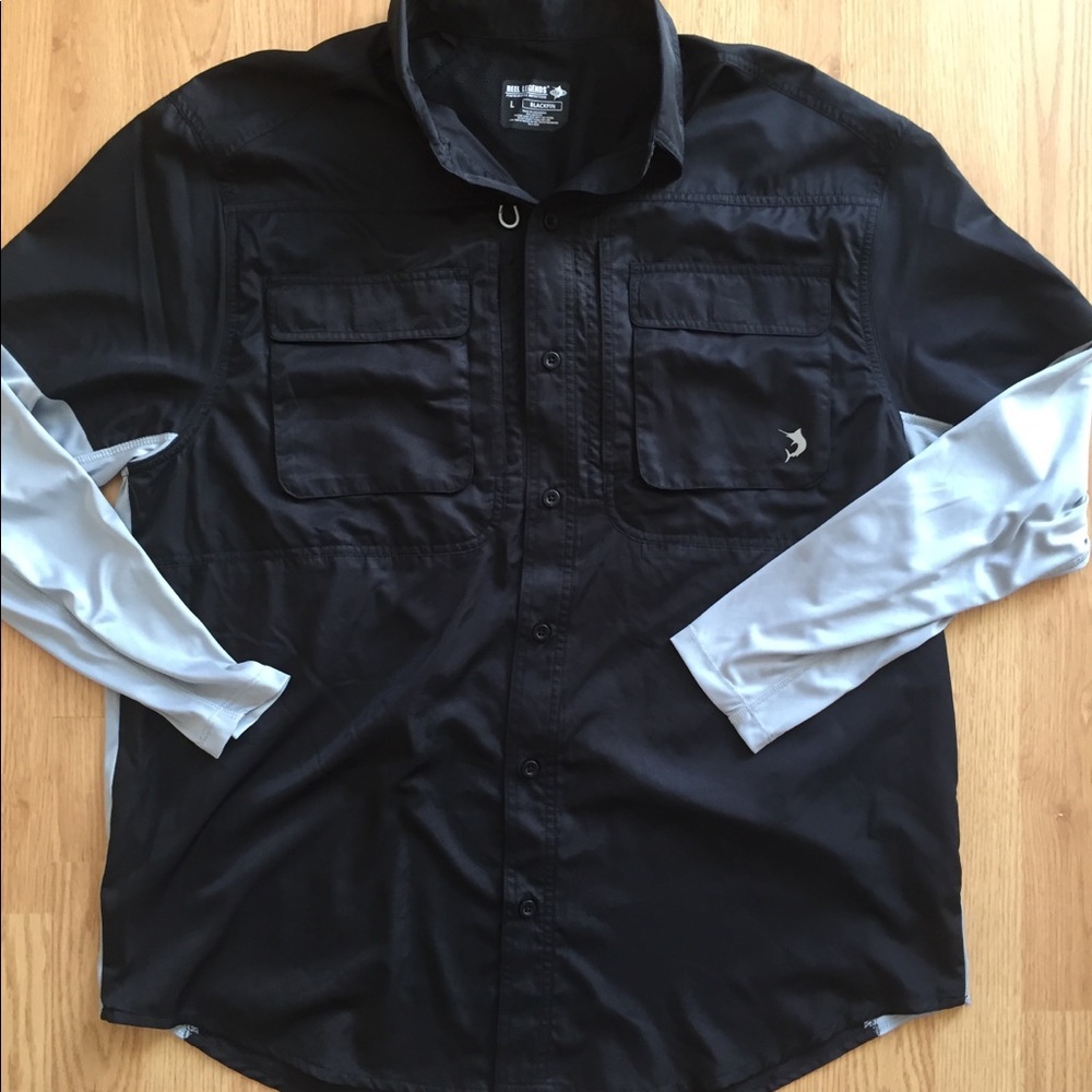 Chemise Légendaire Black Fin Pour Homme, Blanche, XL, Idéale Pour La Pêche Et Les Sorties Décontractées